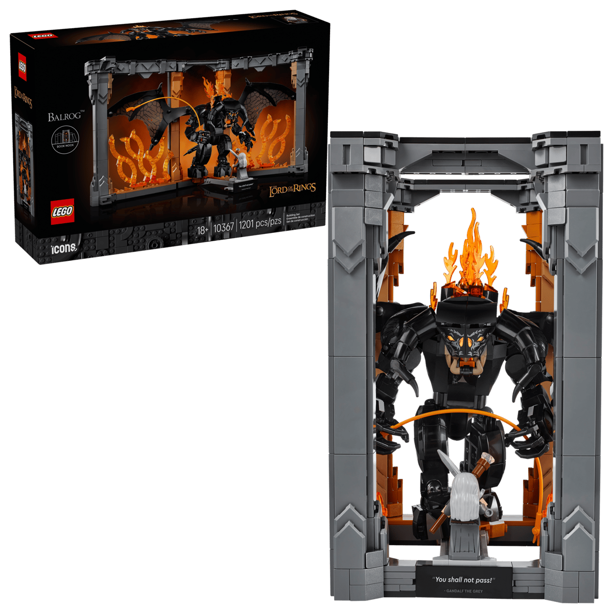 LEGO® Icons The Lord of the Rings: Balrog™ Book Nook