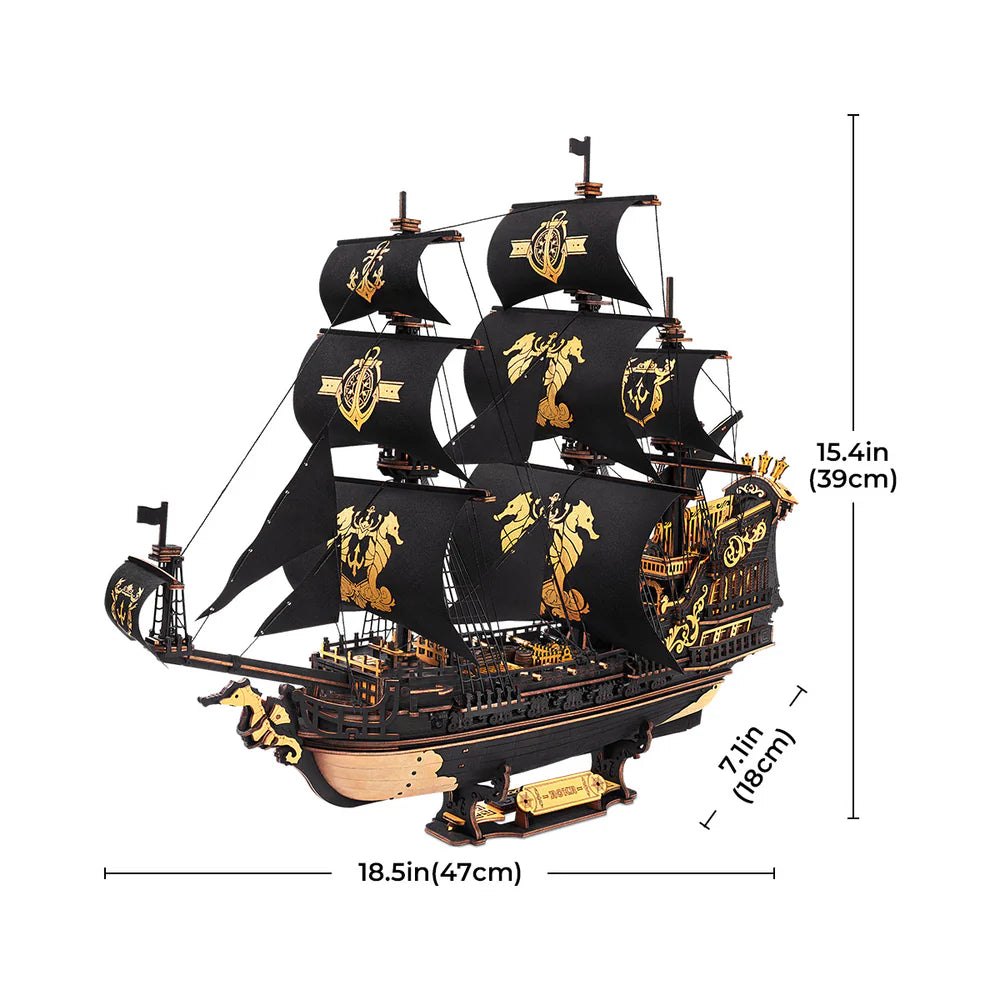 ROKR 3D Wooden Puzzle- The Seahorse Barque