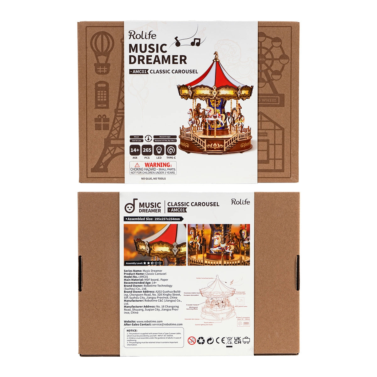 Rolife 3D Wooden Puzzle - Classic Carousel