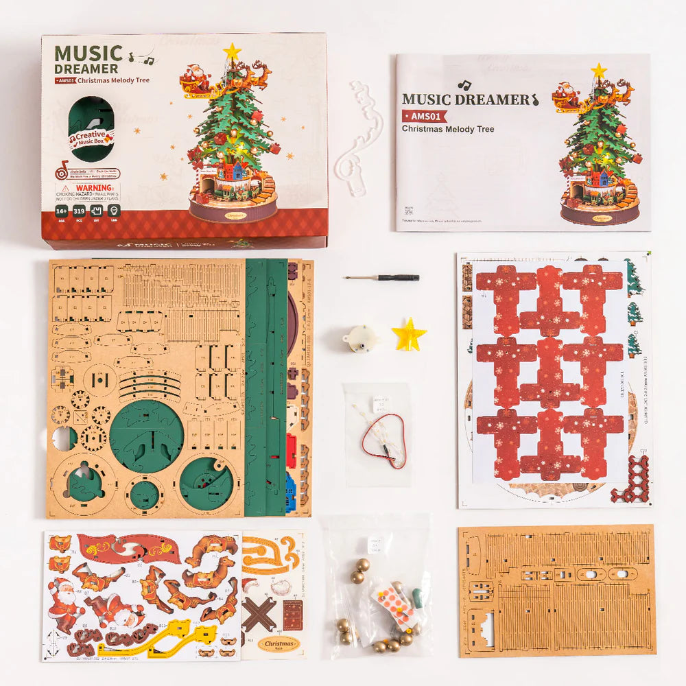 Rolife 3D Wooden Puzzle- Christmas Melody Tree Music Dreamer