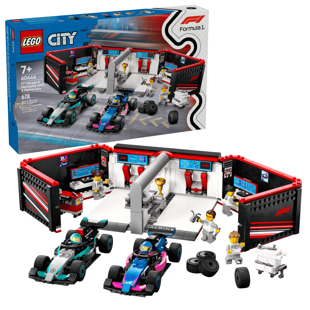 LEGO® City F1® Garage & Mercedes-AMG & Alpine Cars