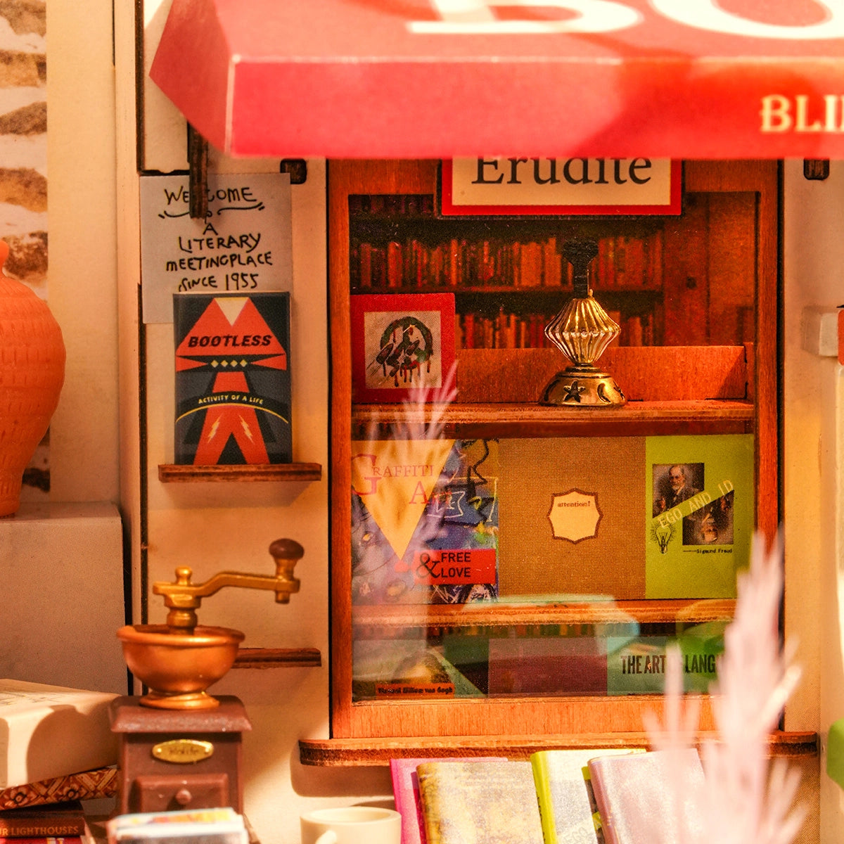 Rolife Miniature House Kit - Corner Bookstore