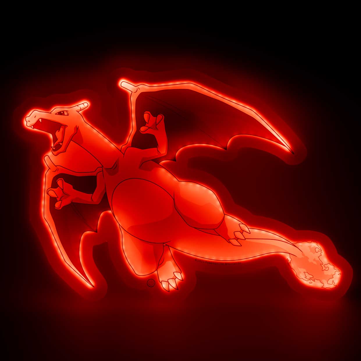 Pokémon LED Wall Lamp Light Charizard 30 cm