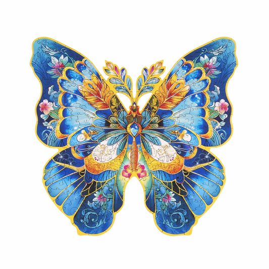 Rowood Wooden Jigsaw Puzzle- Morpho Helena