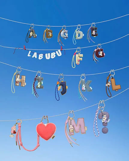 Labubu “Pin for Love” Letter Pendant (A-Z)