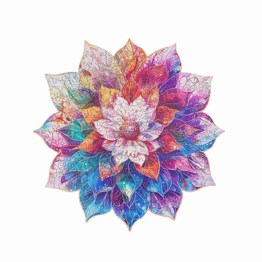 Rowood Flower Wooden Jigsaw Puzzle-  Mystic Mandala