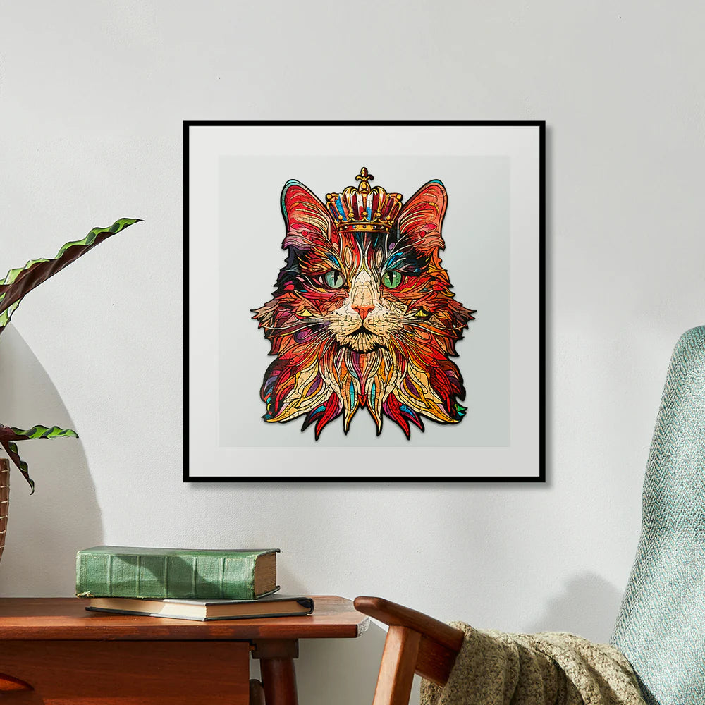 Rowood Wooden Jigsaw Puzzle- Cat King