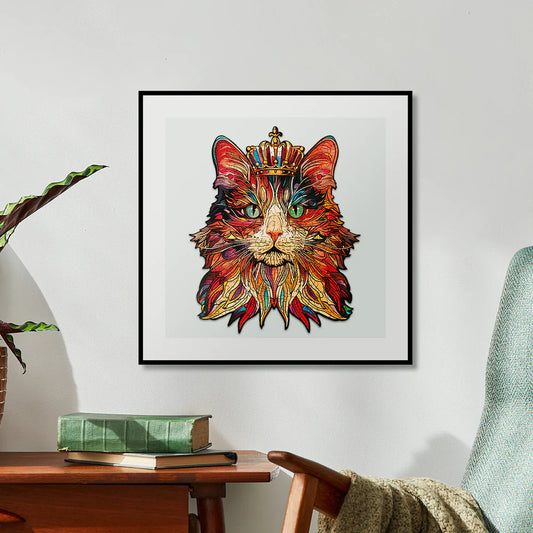 Rowood Wooden Jigsaw Puzzle- Cat King