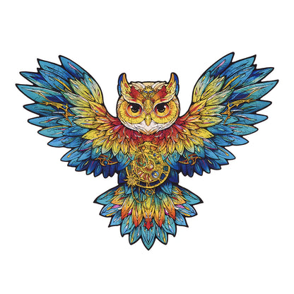 Rowood Colorful Wooden Jigsaw Puzzle- Owl