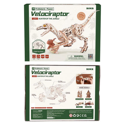ROKR Mechanical 3D Wooden Puzzle- Velociraptor