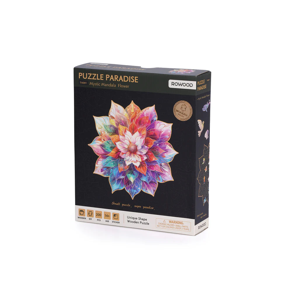 Rowood Flower Wooden Jigsaw Puzzle-  Mystic Mandala
