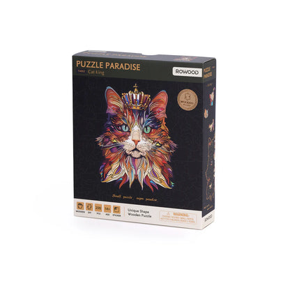 Rowood Wooden Jigsaw Puzzle- Cat King