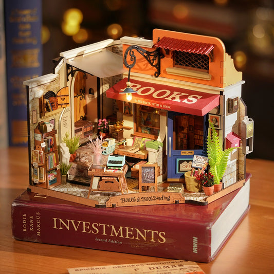 Rolife Miniature House Kit - Corner Bookstore