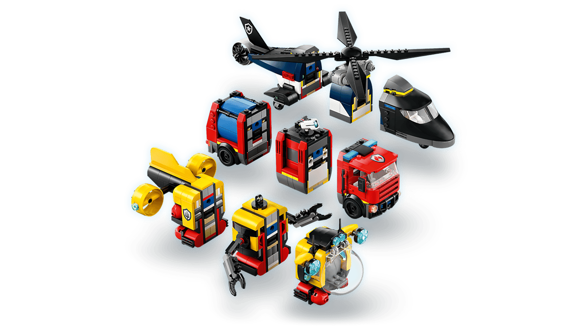 LEGO® City Helicopter, Fire Truck & Submarine Remix