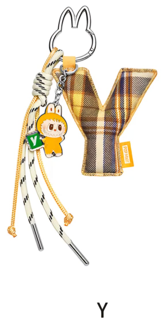 Labubu “Pin for Love” Letter Pendant (A-Z)