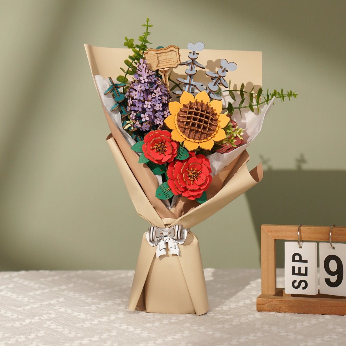 Rowood 3D Wooden Puzzle - Wooden Flower Bouquet