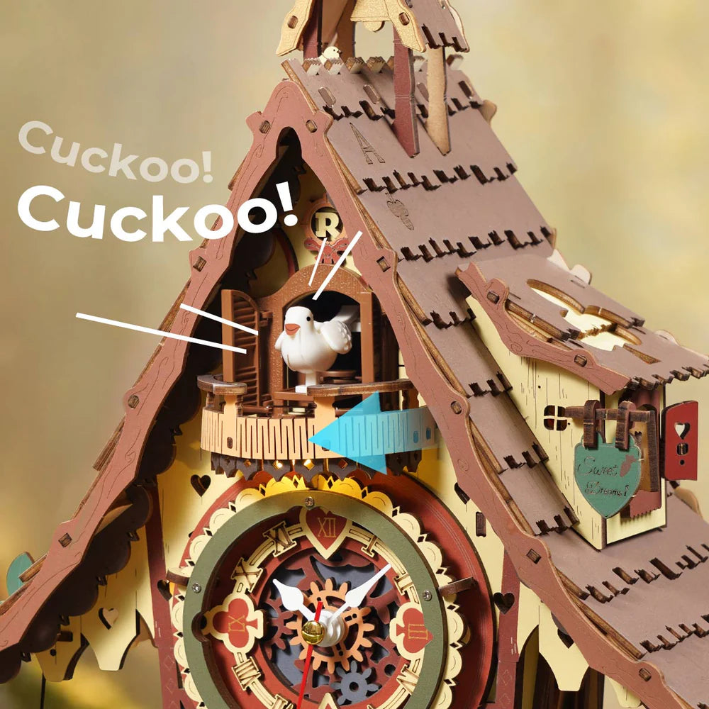 ROKR Mechanical 3D Wooden Puzzle- Cuckoo Clock