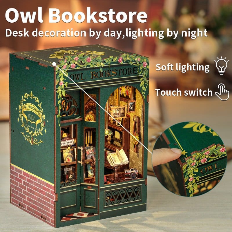 CuteBee Book Nook- Owl Bookstore