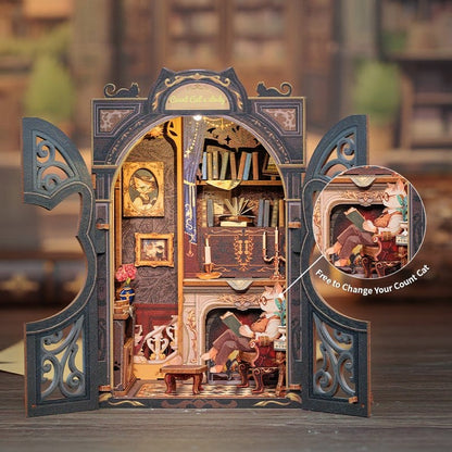 CuteBee Book Nooks- Count Cat´s Study