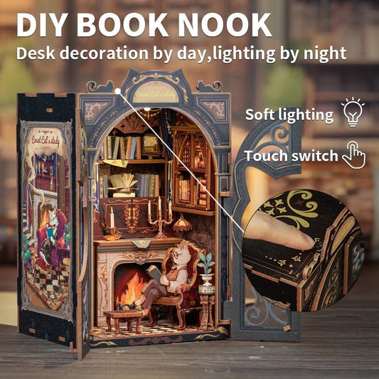 CuteBee Book Nooks- Count Cat´s Study