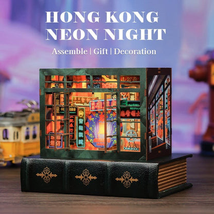 CuteBee Book Nooks- Hong Kong Neon Light