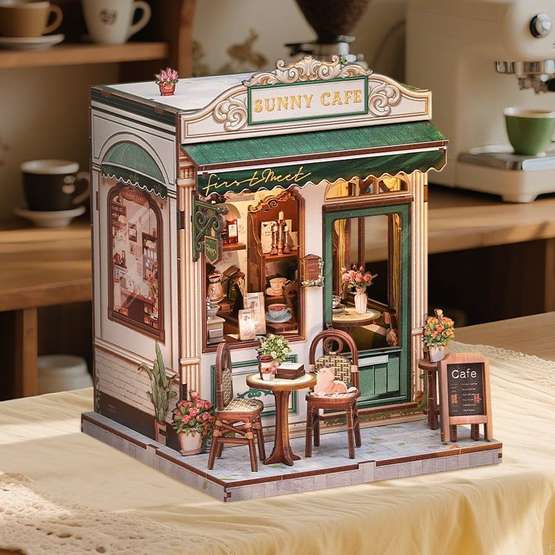 CUTEBEE DIY Miniature House- Sunny Cafe