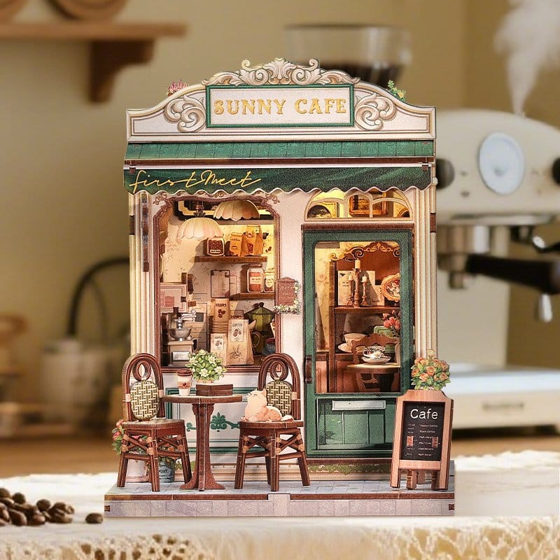 CUTEBEE DIY Miniature House- Sunny Cafe
